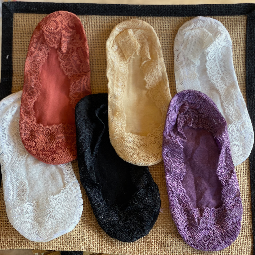 Pretty Feet - 2 Pack, lace anti-slip socks