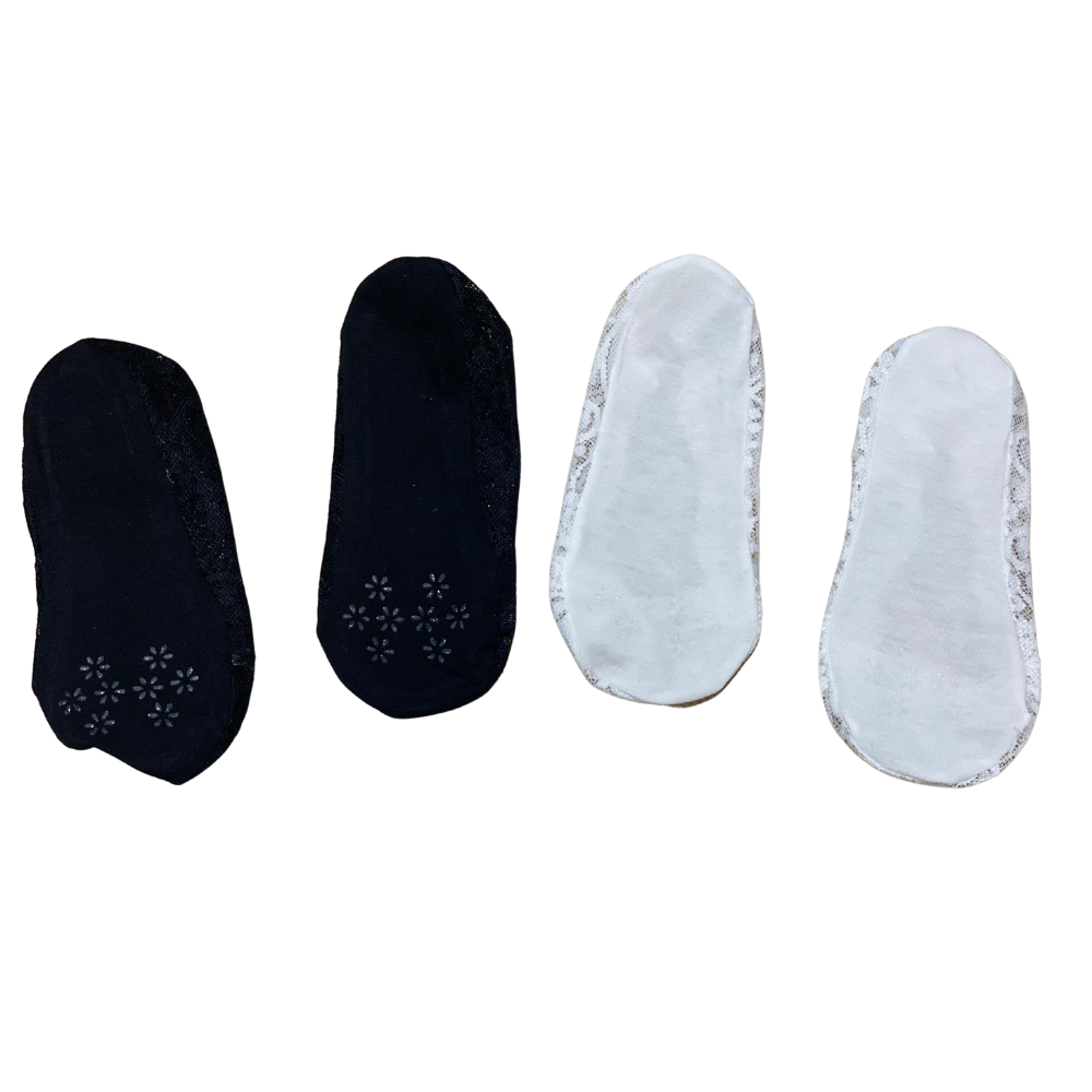 2 Pack, Ladies Lace anti-slip socks