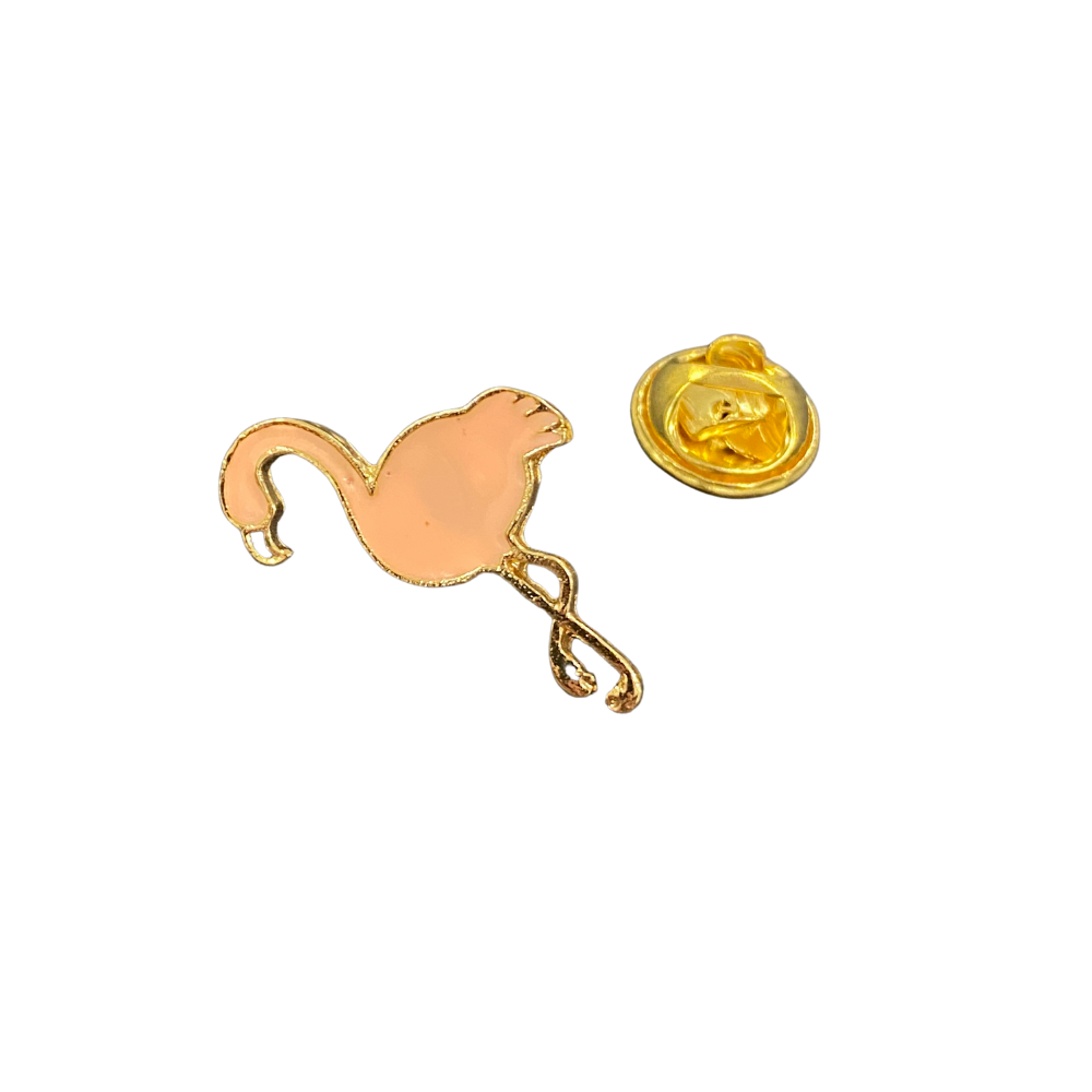 Cute Flamingo Gold Plated badges