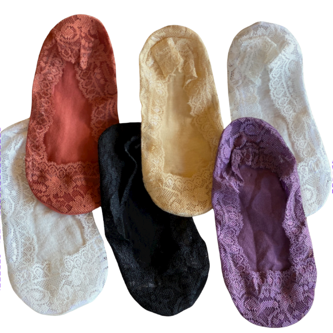 Pretty Feet - 2 Pack, lace anti-slip socks